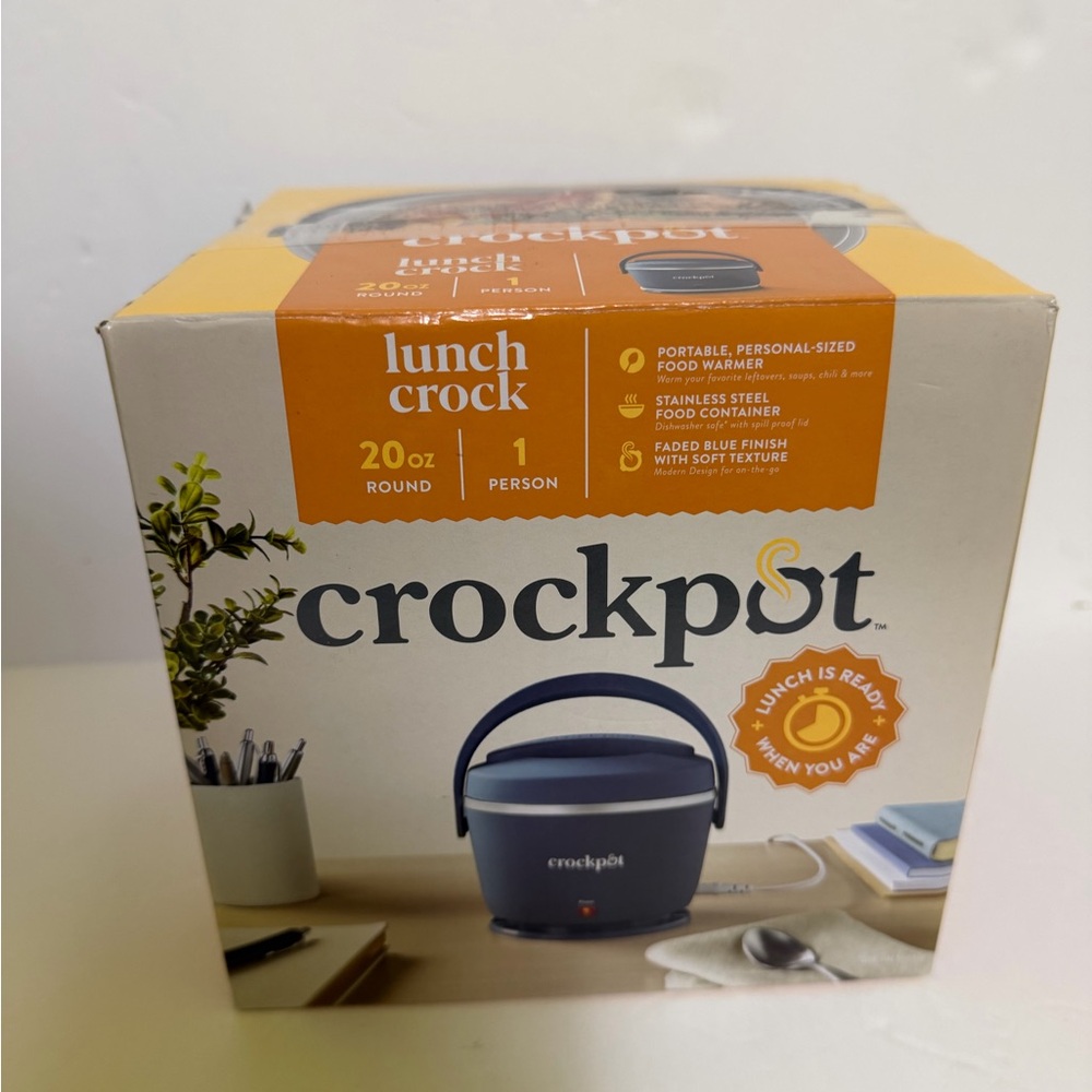Crockpot Blue Lunch Crock Food Warmer